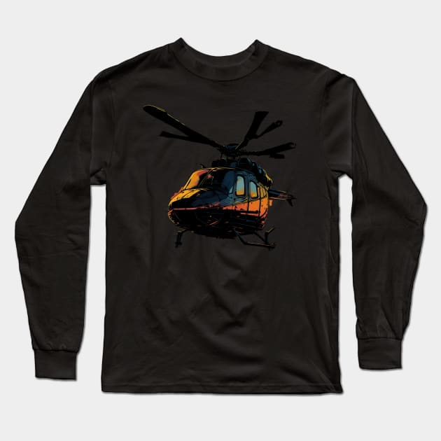 Helicopter pilot Long Sleeve T-Shirt by vaporgraphic